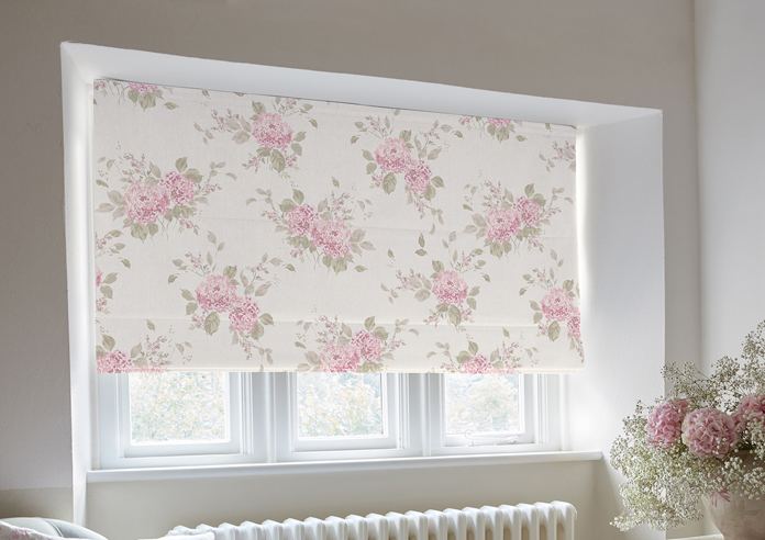 Shabby Chic by Rachel Ashwell Belle Hydrangea, Powder Pink - Roman Blind - Image 5